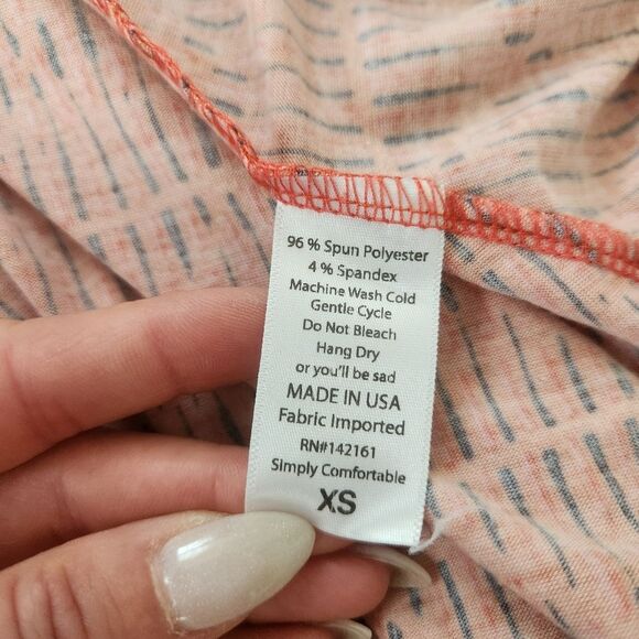 Lularoe Maxi Skirt Tummy Control Waistband Orange and Black Size XS - Picture 5 of 7